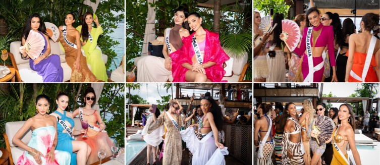 Hương Giang và dàn thí sinh Miss Universe khoe eo thon, dáng chuẩn trước biển - 5