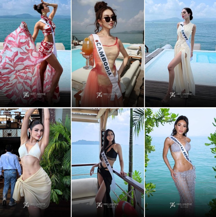 Không khí bên bãi biển sôi động với những khoảnh khắc selfie, trò chuyện và cụng ly chúc mừng giữa các người đẹp.&nbsp;