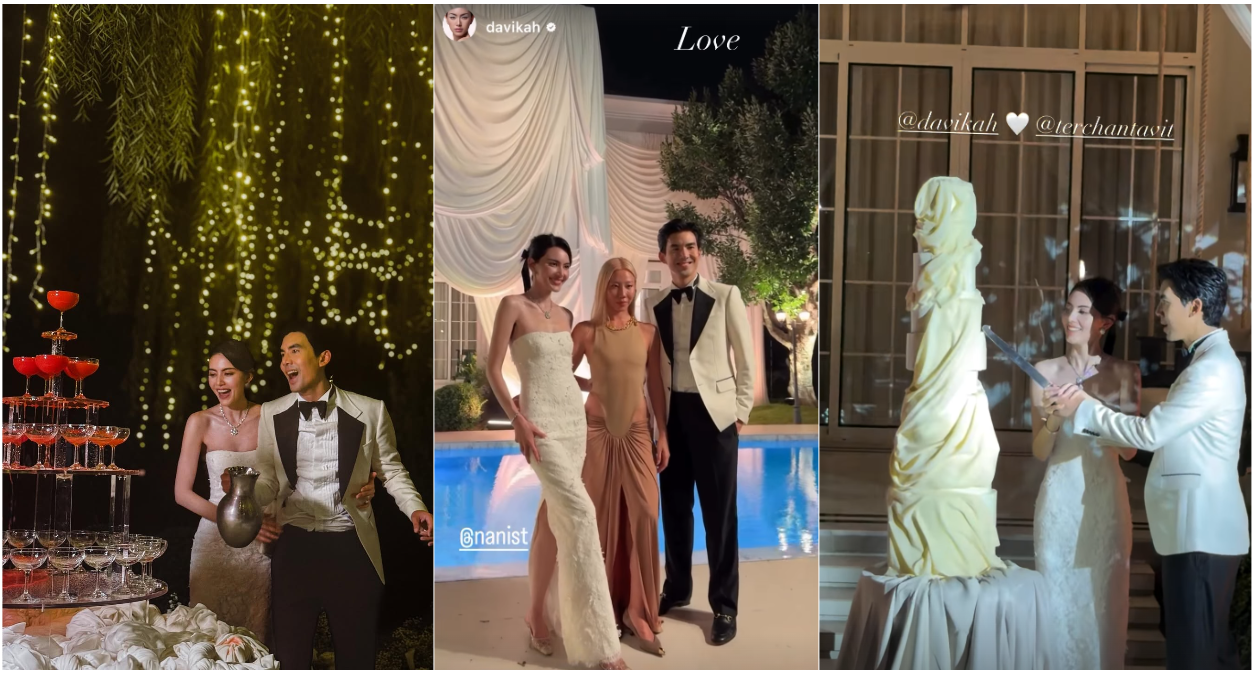 Mai Davika - Ter Chantavit xả ảnh hôn lễ, hé lộ minh tinh bắt được hoa cưới khổng lồ - 7