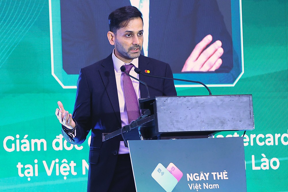 Ông Sharad Jain, Giám đốc Quốc gia Mastercard tại Việt Nam, Campuchia và Lào chia sẻ tầm nhìn về thanh toán số an toàn và dễ tiếp cận