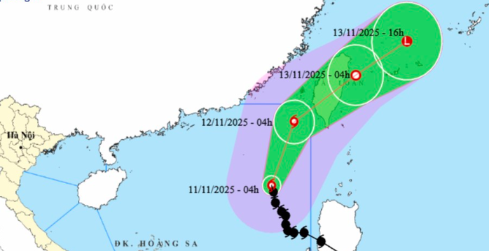 Bão Fung Wong mạnh cấp 12, giật cấp 15 đổi hướng, đổ bộ vào khu vực nào? - 1