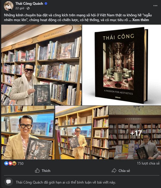 Chia sẻ của Thái Công thu về lượng tương tác lớn