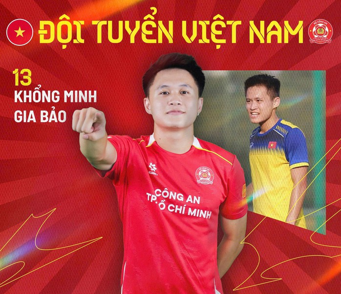 Gia Bảo hứa hẹn mang làn gió mới cho tuyển Việt Nam. (Ảnh: CLB CÔNG AN TP HCM)