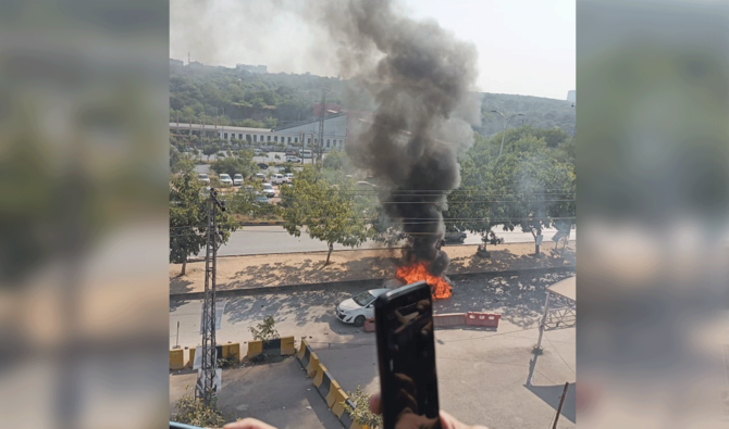 Hiện trường vụ nổ ở Islamabad - Pakistan ngày 11-11. Ảnh: Social media