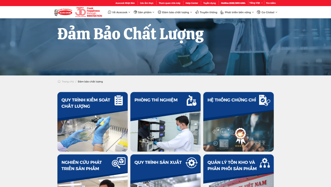Website mới với nhiều nâng cấp và cải tiến nhằm tăng cường việc cung cấp và minh bạch thông tin của doanh nghiệp