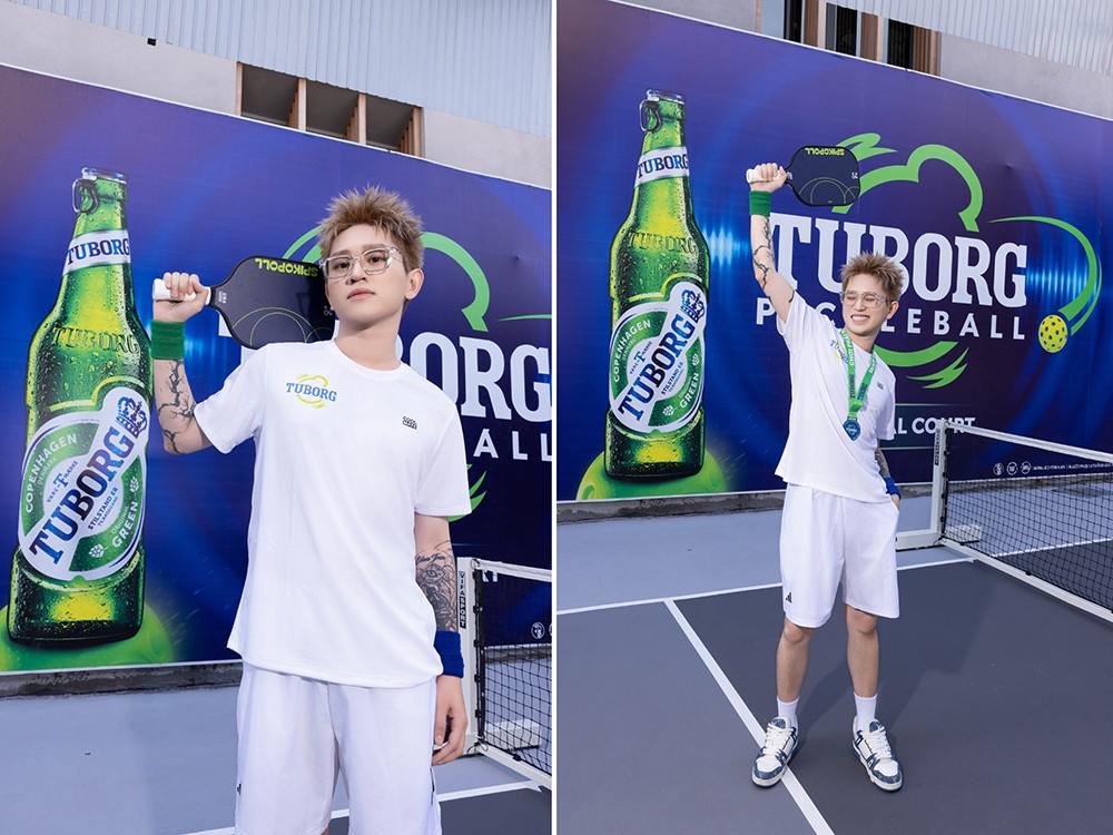 “Anh trai” B Ray – đại sứ thương hiệu Tuborg – cũng hứng khởi bắt sóng trào lưu này.