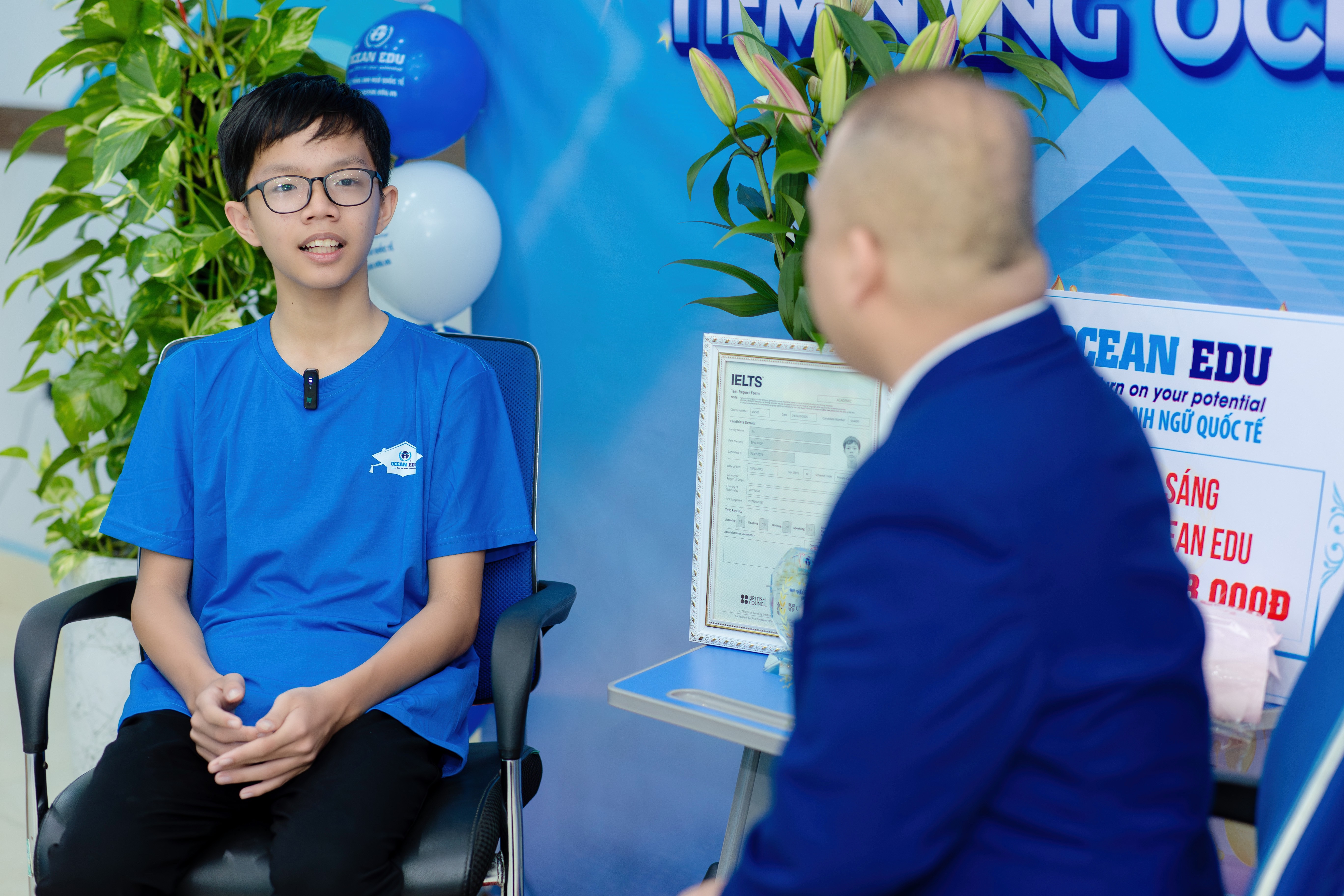 Bảo Khoa chia sẻ bí quyết học tập cùng thầy cô tại Ocean Edu