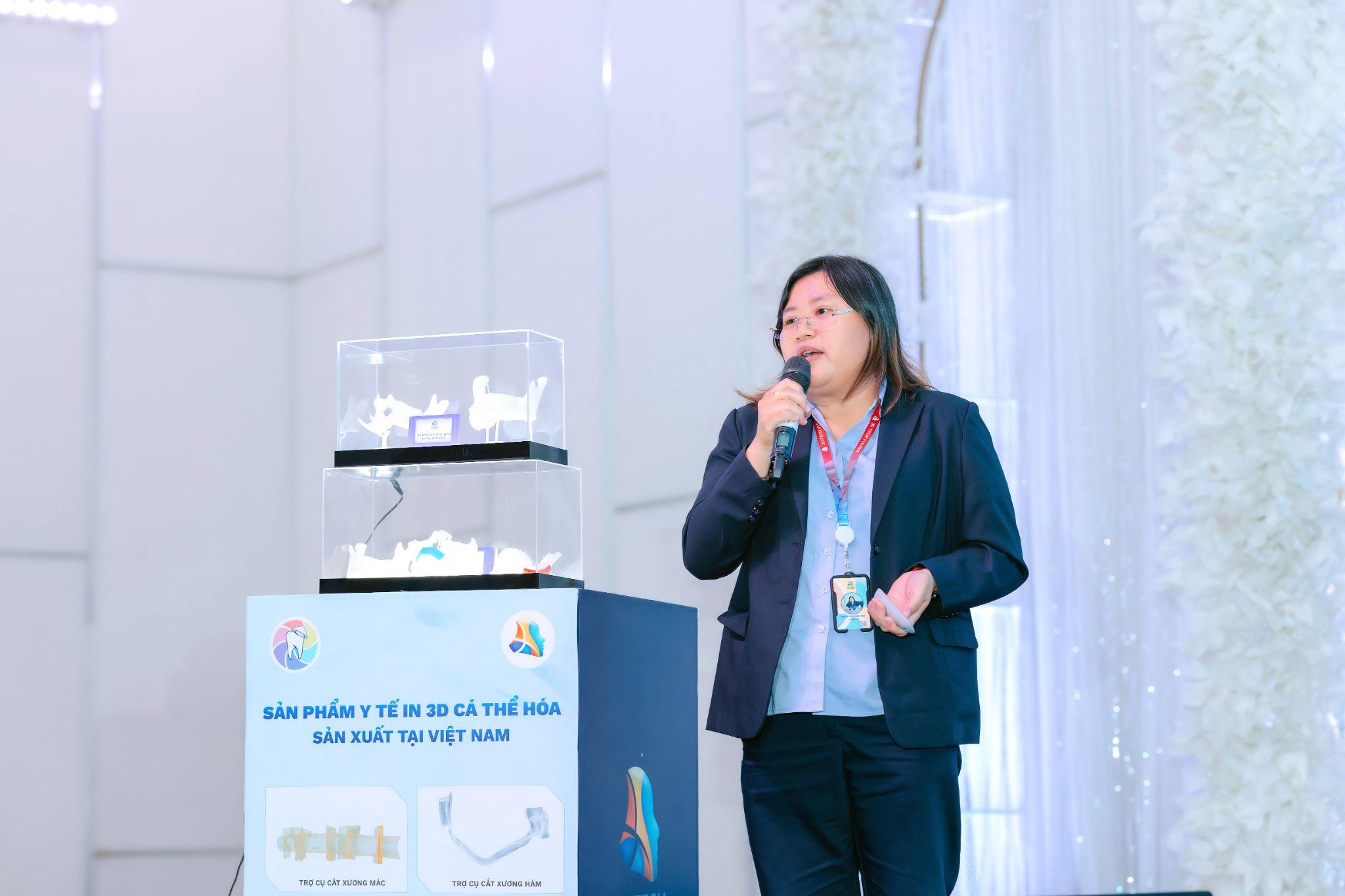 Đại diện của Công ty TNHH Công nghệ Tầm Nhìn 3 Chiều (3D Tech Vision – 3DTV) phát biểu tại Hội nghị HIDEC 2025