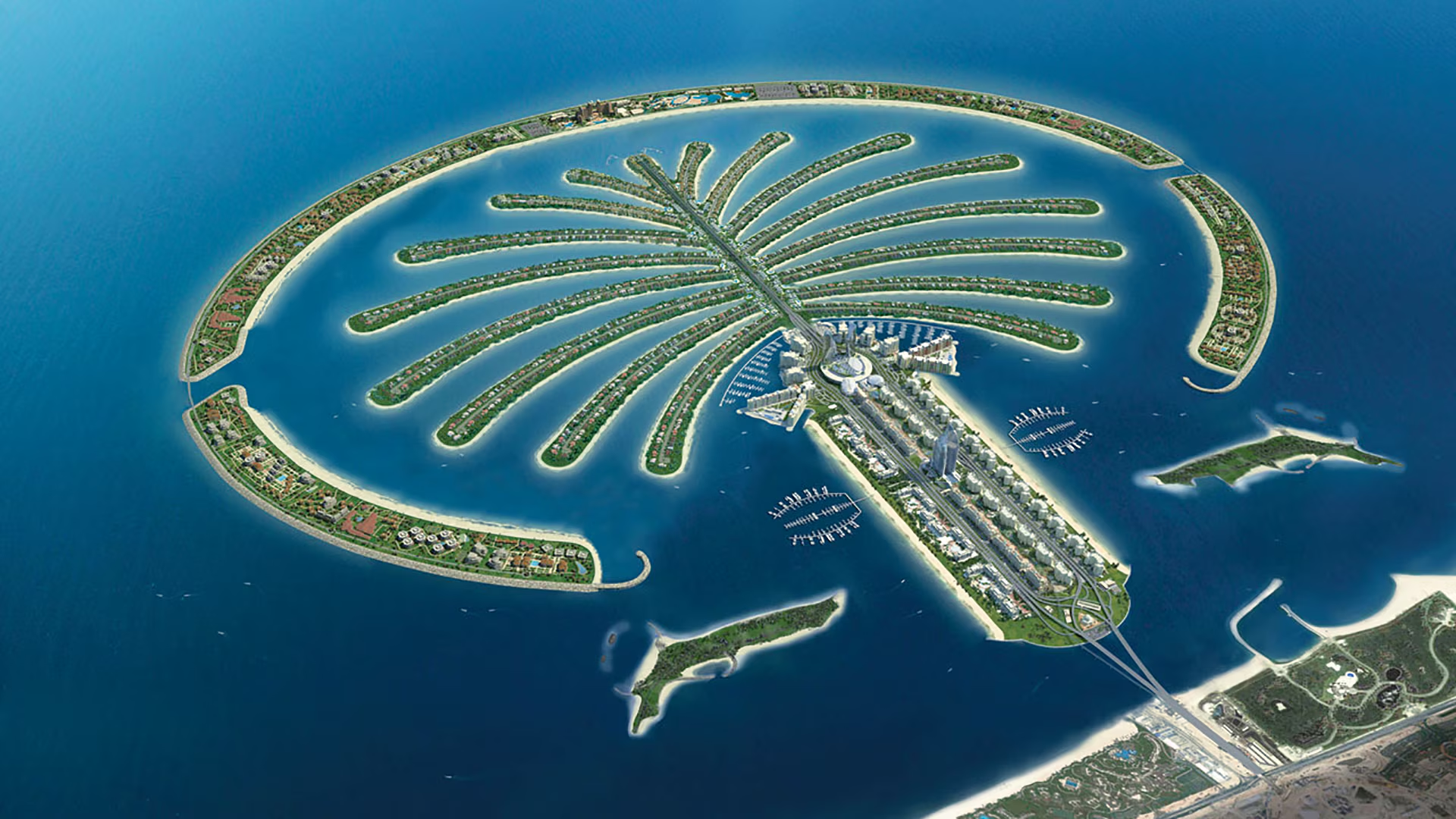 Palm Jumeirah – Quần đảo nhân tạo lớn nhất thế giới như một cây cọ khổng lồ.