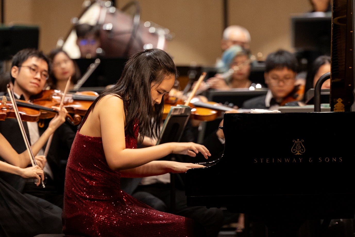 Khoảnh khắc thăng hoa từ phần độc tấu piano của nghệ sĩ trẻ Hàn Quốc Suah Ye. (Nguồn: MSB)