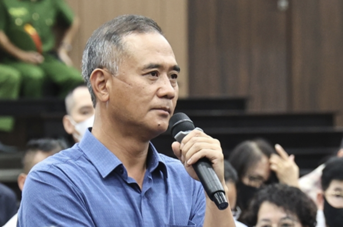 Bị cáo Ngô Ngọc Đức, cựu bí thư Thành ủy Hòa Bình (cũ), tại toà