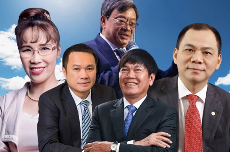 Khối tài sản của các tỷ phú Việt Nam tăng mạnh trong ngày vốn hóa sàn HoSE tăng gần 170.000 tỷ đồng