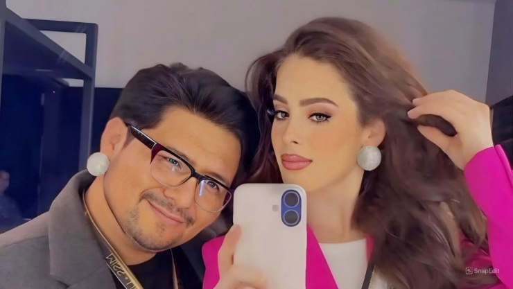 Jorge Figueroa - Giám đốc quốc gia của Hoa hậu Hoàn vũ Mexico và Fátima Bosch - Miss Universe Mexico 2025.
