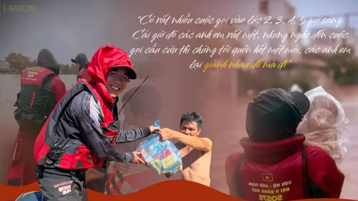 Đội SOS 75 ở Huế: 'Nghe bà con kêu cứu, chúng tôi không biết mệt mỏi' - 3
