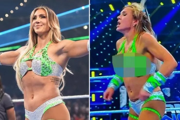 Người đẹp WWE gặp sự cố trang phục, truyền hình "tắt sóng" nhưng không kịp