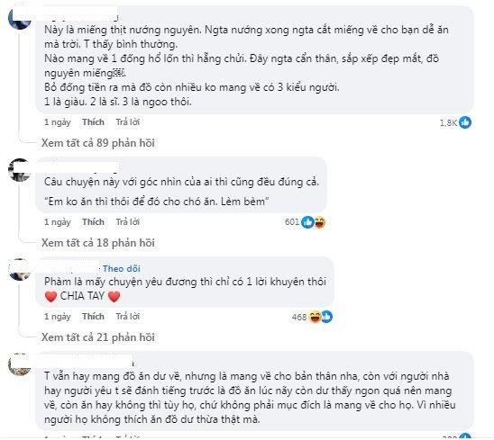 Cư dân mạng "chia phe" bình luận về bài đăng của cô gái.