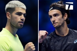 Thể thao - Tennis đỉnh cao ATP Finals: Alcaraz thị uy Musetti, Fritz quyết đấu De Minaur