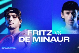 Video tennis Fritz - De Minaur: Tie-break xuất thần, set 2 áp đảo (ATP Finals)