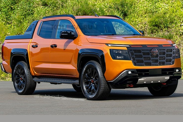 Ảnh dựng đồ họa AI Nissan Navara thế hệ mới. Ảnh: Kolase.ru