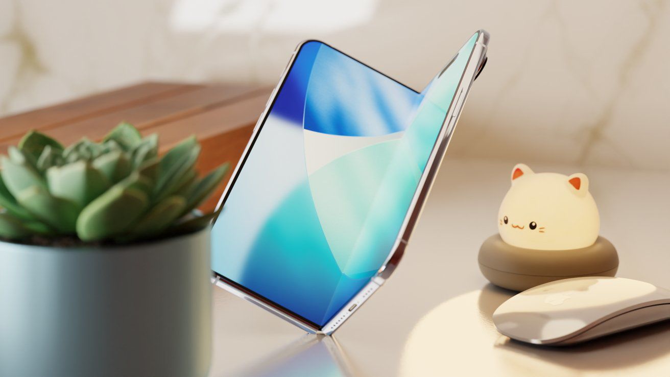 Ảnh concept iPhone màn hình gập.