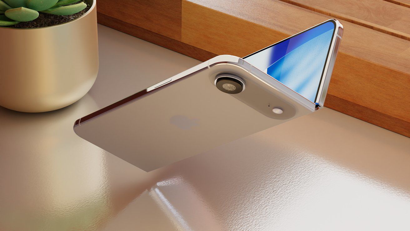 Ảnh concept iPhone màn hình gập.