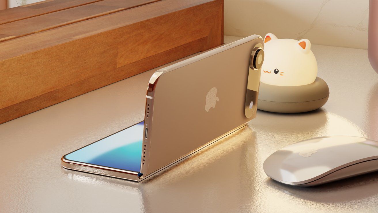Ảnh concept iPhone màn hình gập.