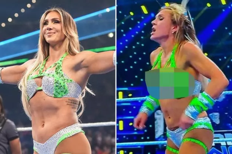 Charlotte Flair gặp sự cố trang phục khi đang thi đấu