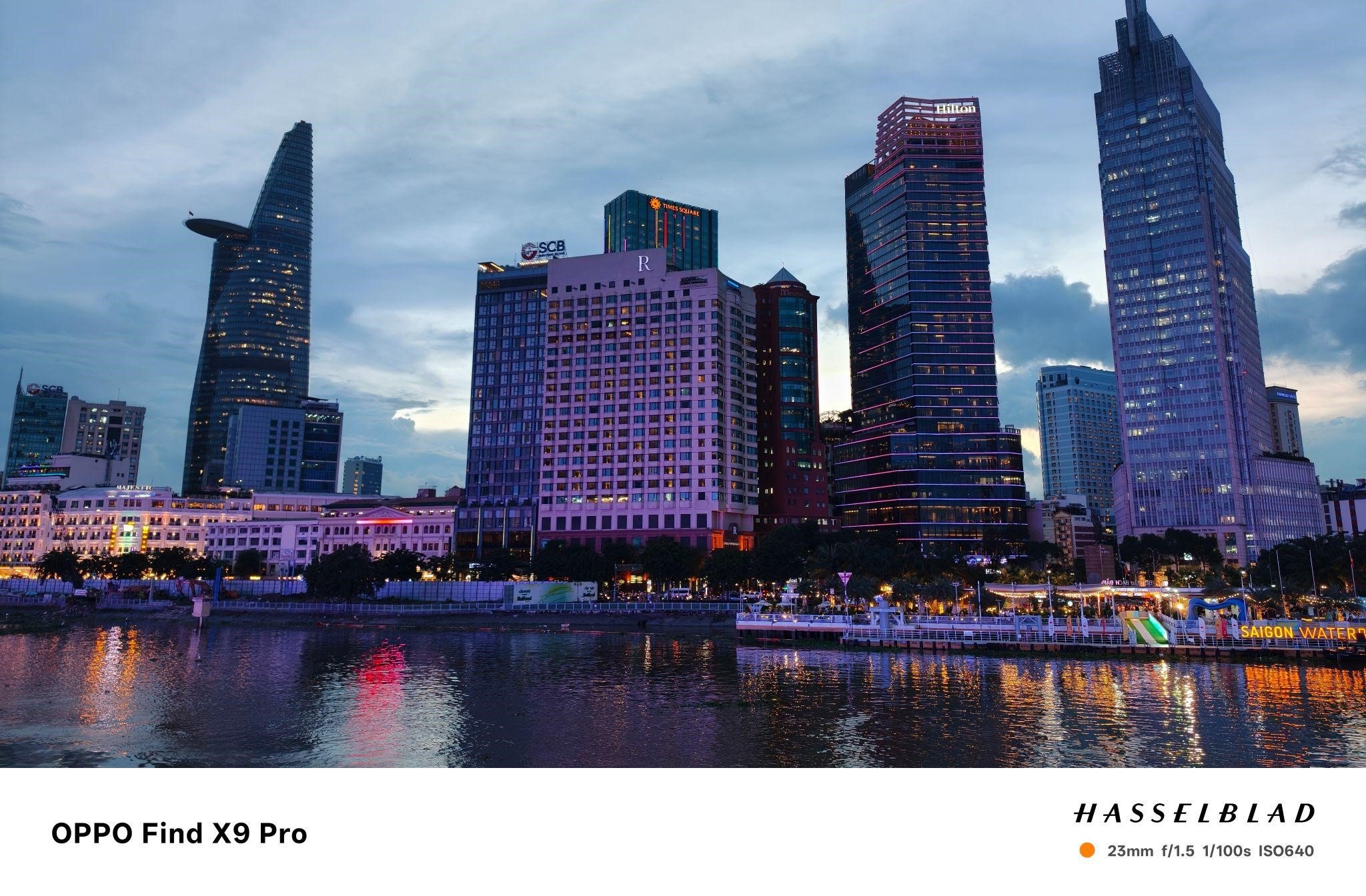 Dù ảnh chụp lúc chạng vạng, nhưng OPPO Find X9 Pro vẫn cho thấy chất lượng ảnh cực kỳ sắc nét