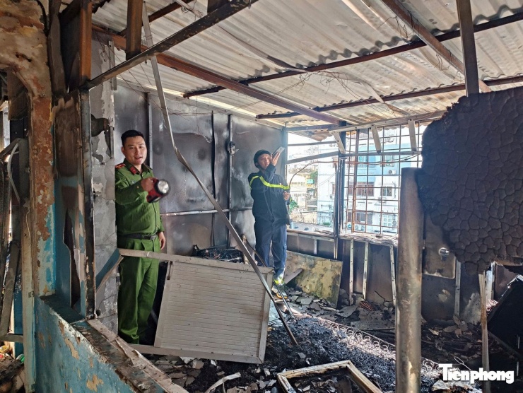 Căn phòng xảy ra hỏa hoạn.