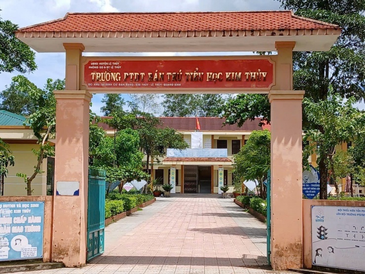 Trường PTDTBT Tiểu học Kim Thuỷ - nơi xảy ra vụ học sinh ngộ độc tập thể.