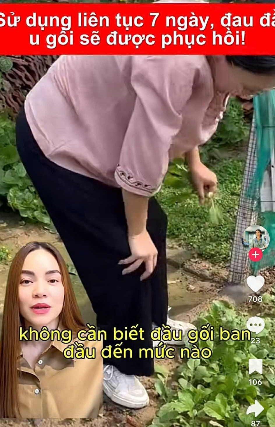 Hồ Ngọc Hà cảnh báo video quảng cáo thực phẩm chức năng do cắt ghép, AI can thiệp.