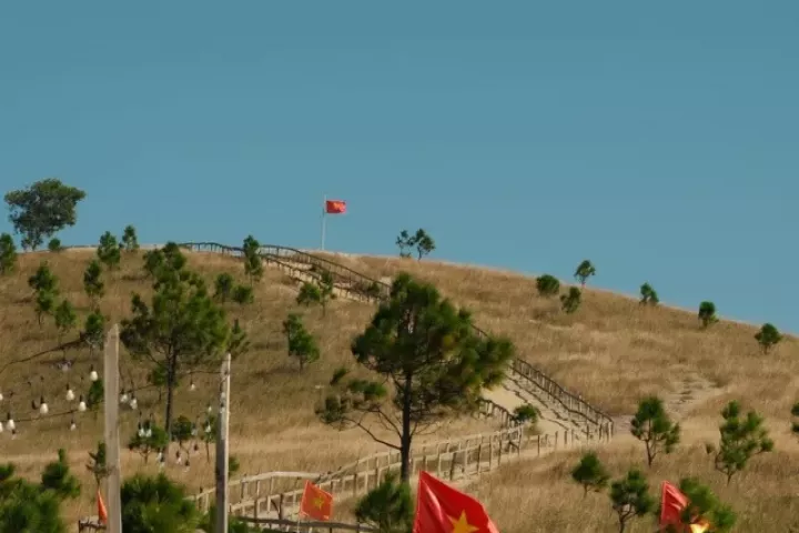 Đỉnh Phượng Hoàng đang 'cháy' sắc vàng mùa cỏ đẹp nhất năm