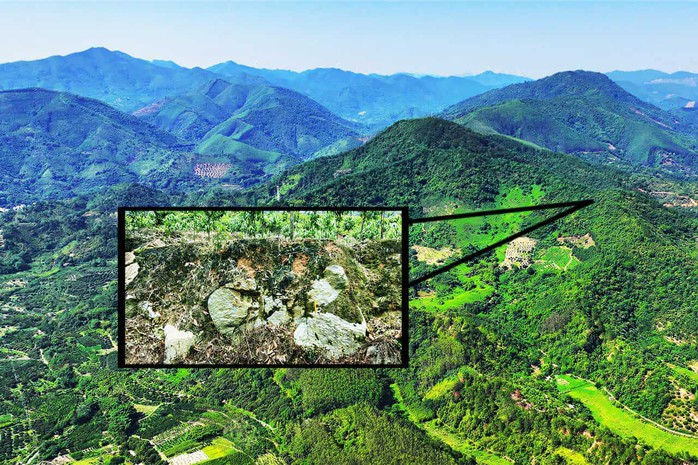 "Bãi đáp" của vật thể ngoài hành tinh được phát hiện ở vùng núi ngoại ô TP Triệu Khánh, tỉnh Quảng Đông - Trung Quốc - Ảnh: Matter and Radiation at Extremes