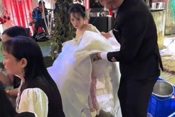 Bạn trẻ - Cuộc sống - Cô gái 1m46 lấy chồng cao gần 1m9, chú rể làm điều đặc biệt suốt hôn lễ