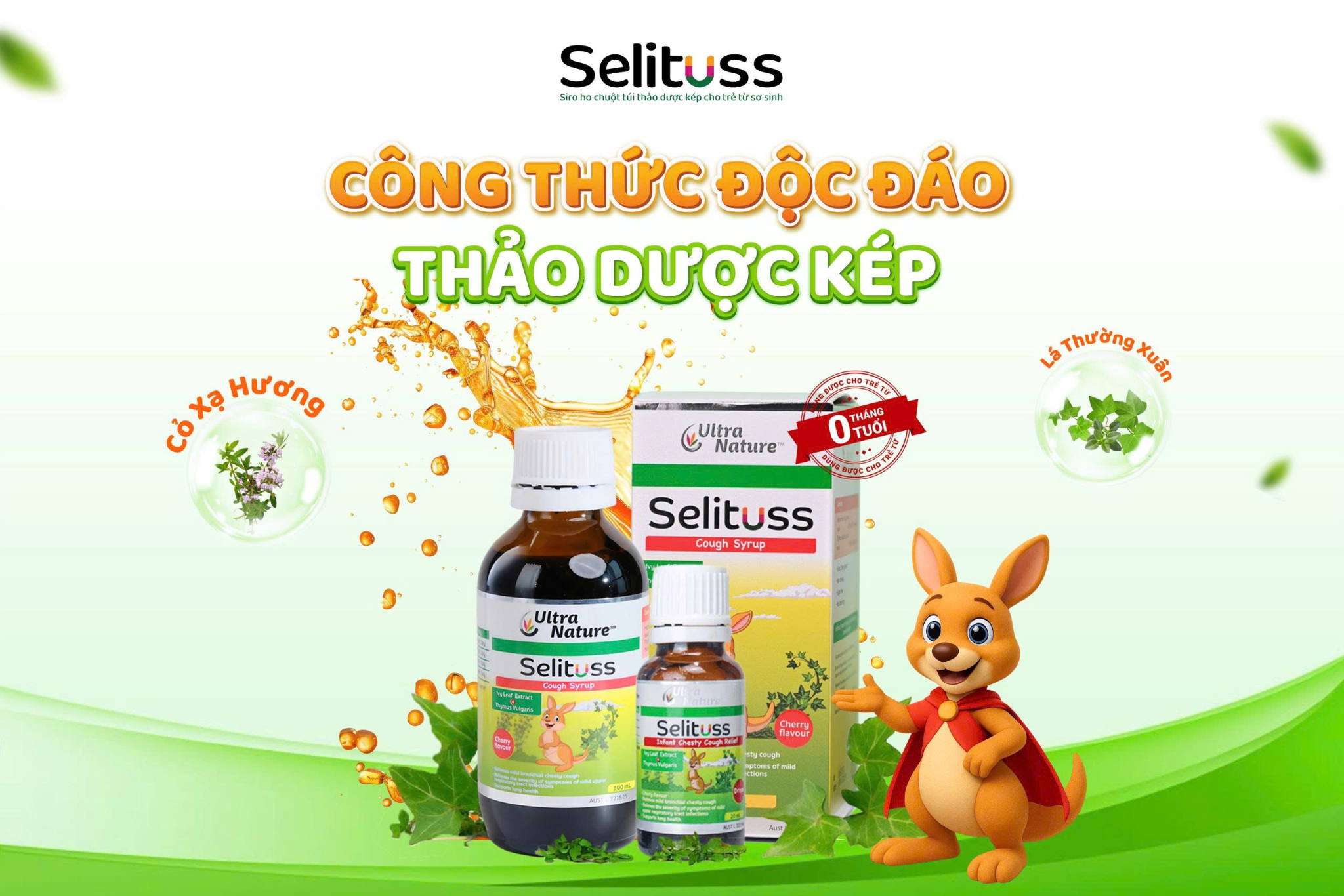 Siro ho Selituss - Công thức độc đáo từ thảo dược kép