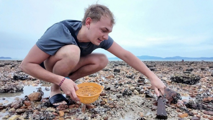 Khách Tây đi du lịch xuống ruộng gặt lúa, kéo cày cùng nông dân trên đảo Cô Tô - 13