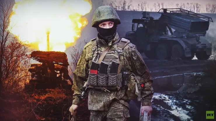 Quân Nga và Ukraine giằng co quyết liệt để giành quyền kiểm soát Pokrovsk - pháo đài quan trọng của Kiev ở Donbass. Ảnh minh họa: RT