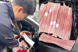 Thuê xe công nghệ chở trăm triệu tiền mặt, xe chở thẳng vào đồn cảnh sát