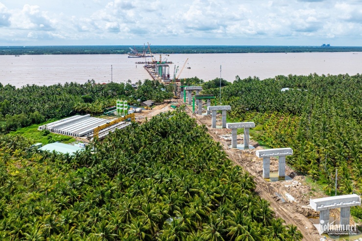 Hình hài cầu dây văng hơn 3.900 tỷ đồng bắc qua sông Hậu, nối Cần Thơ - Vĩnh Long - 1