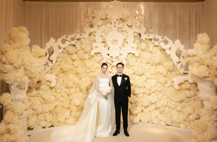 Dàn hoa hậu, á hậu mặc gợi cảm dự tiệc cưới Tâm Như - 1