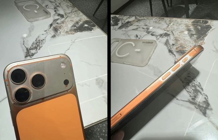 Chiếc iPhone 17 Pro Max bị bay màu được chia sẻ trên X.