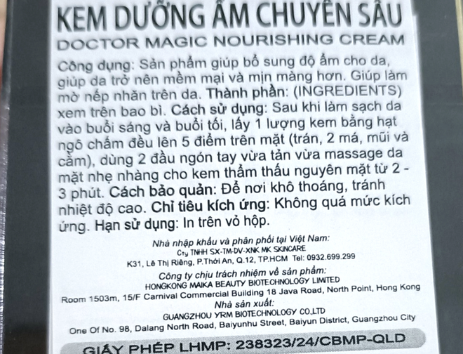 Hình ảnh Mailisa nhập mỹ phẩm bằng các chuyến container về Việt Nam và thông tin về đăng ký lưu hành. Ảnh: Internet