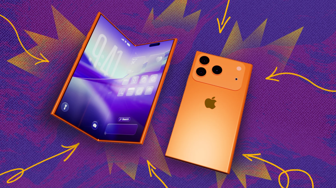 Ảnh concept iPhone màn hình gập.
