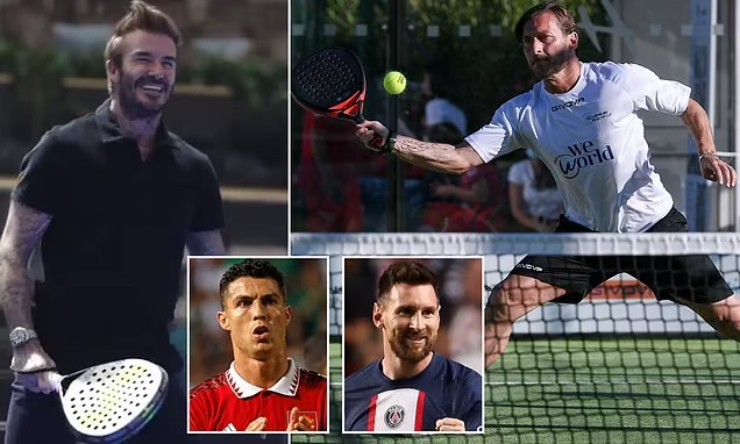 Các huyền thoại bóng đá Beckham, Totti cũng thích padel giống như Ronaldo, Messi