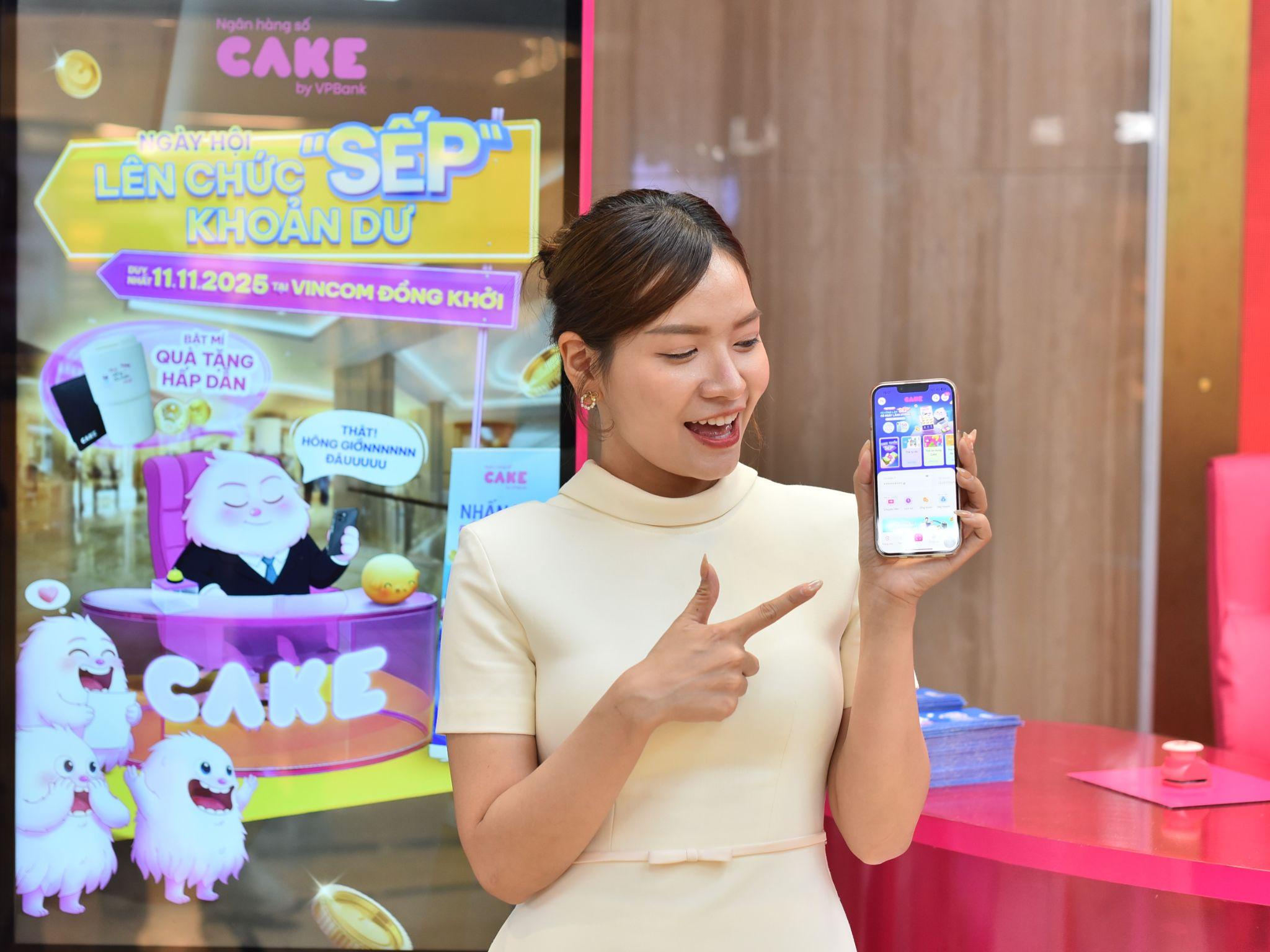 Khách hàng tham gia thử thách mở tiết kiệm trực tuyến nhận iPhone 17 trên Cake by VPBank