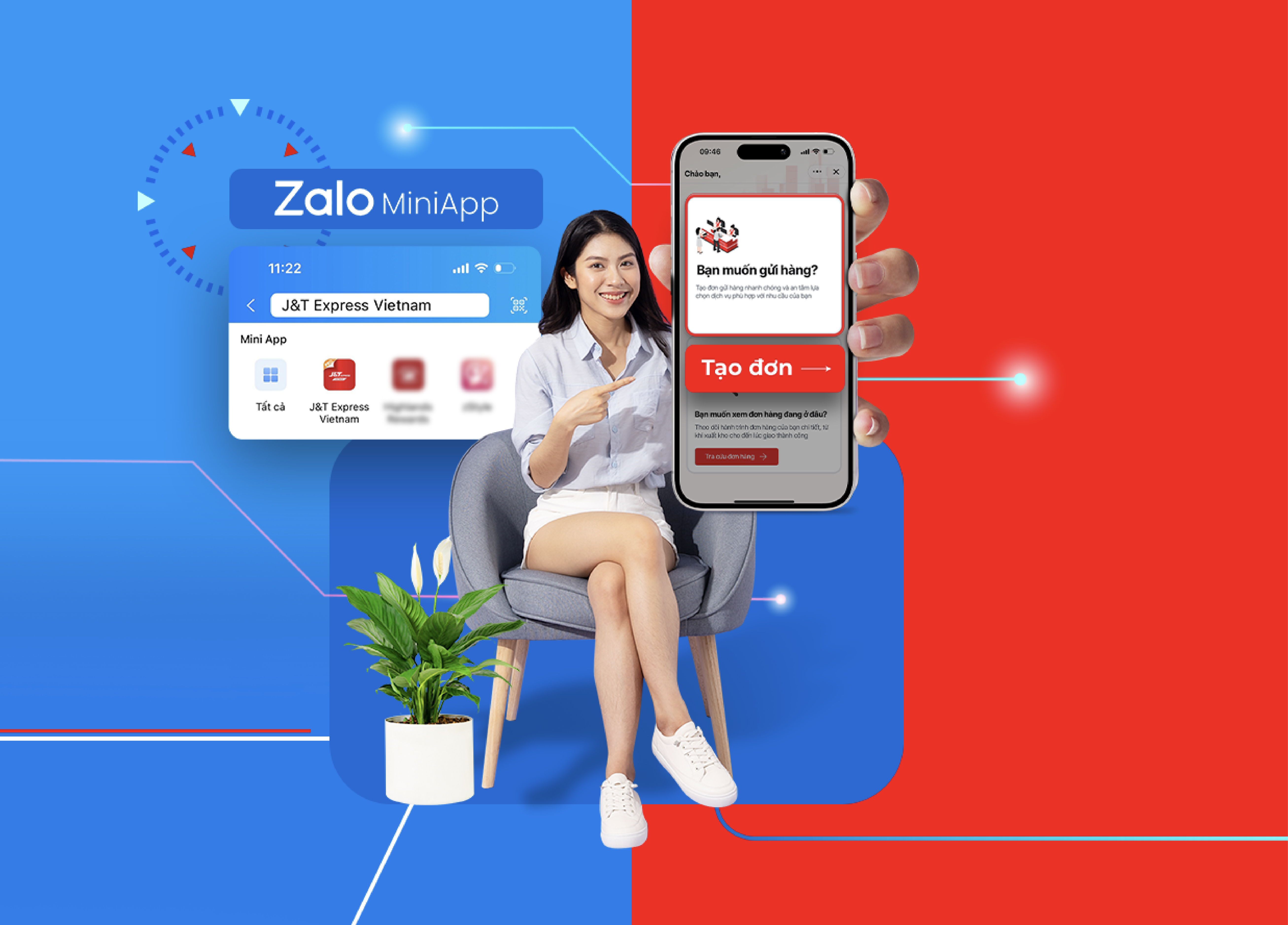 Giải pháp Mini App trên Zalo được J&T Express phát triển phù hợp cho khách hàng cá nhân, không thường xuyên gửi hàng