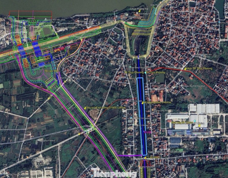 Mực nước sông Hồng duy trì cao hơn mực nước trong kênh Thụy Phương là yếu tố then chốt, tạo cơ chế tự chảy, giúp dự án khả thi và giảm chi phí vận hành máy bơm.
