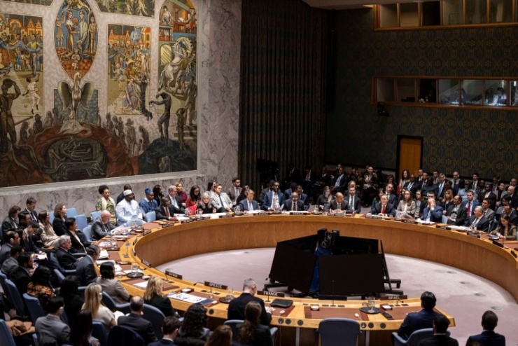 Đại diện các nước dự phiên họp của Hội đồng Bảo an LHQ về Dải Gaza. Ảnh: GettyImages