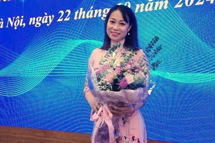 Cô Cao Thị Thu Hiền, giáo viên Trường Mầm non Phương Mai, phường Kim Liên, Hà Nội. Ảnh: NVCC