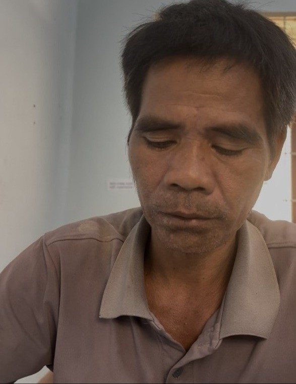 Đối tượng Đoàn Văn Hùng sau khi bị bắt